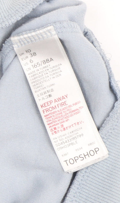 Topshop Women's Blue Pullover Sweatshirt Size 10