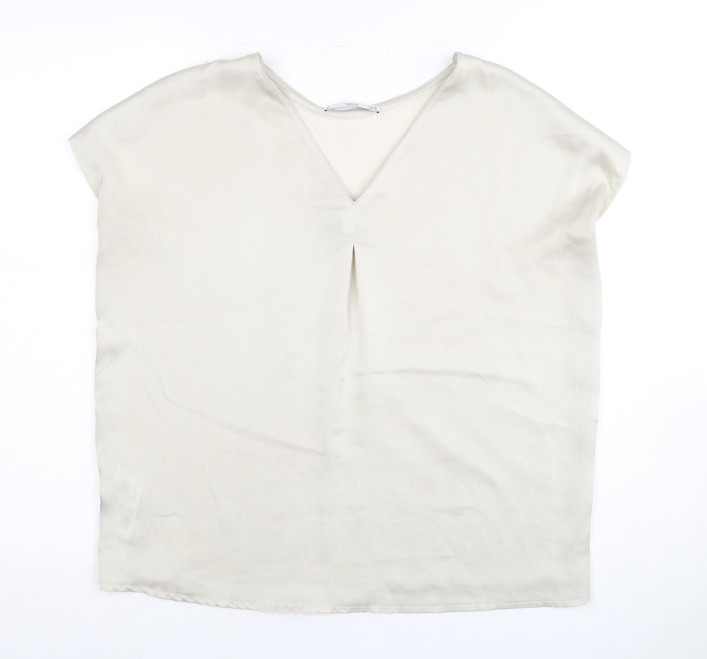 Womens UK Size M MNG Basics Beige Basic Blouse
