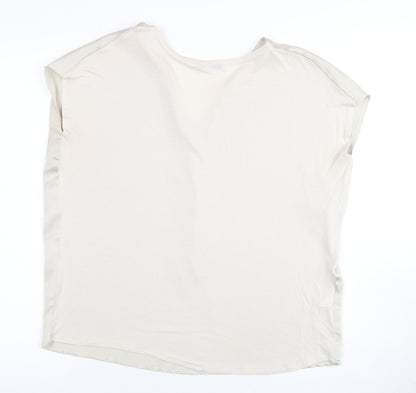 Womens UK Size M MNG Basics Beige Basic Blouse
