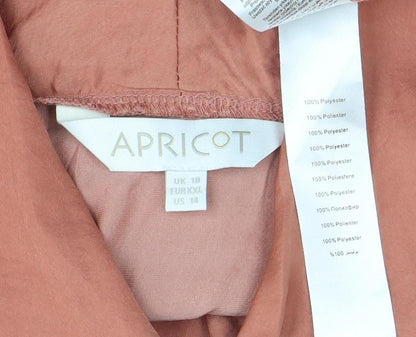 Womens UK Size 2XL Apricot Brown Wrap Blouse