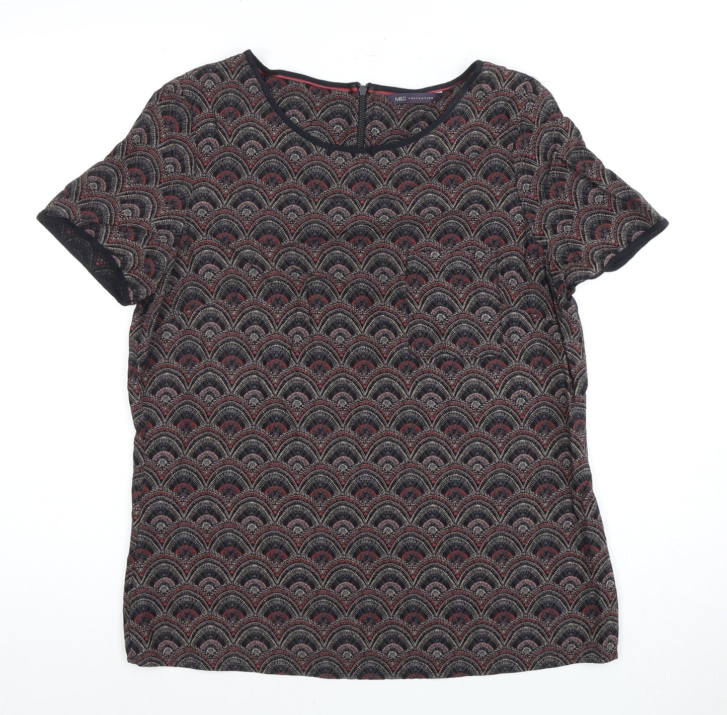 Womens UK Size 12 Marks and Spencer Black Basic T-Shirt