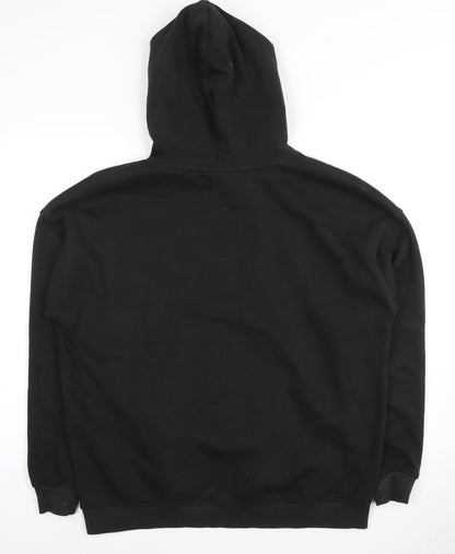 Unisex Adults UK Size S Pull&Bear Black Pullover Hoodie