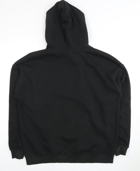 Unisex Adults UK Size S Pull&Bear Black Pullover Hoodie