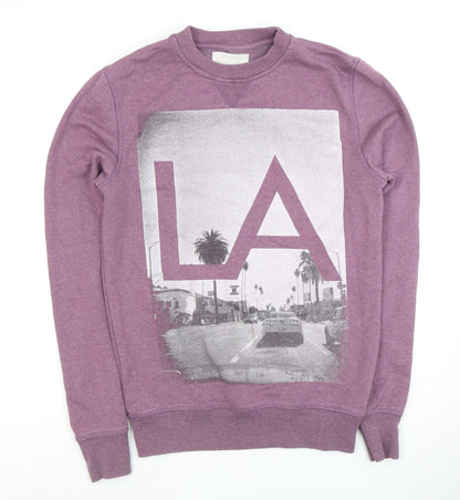 Mens UK Size XS River Island Purple Pullover Sweatshirt
