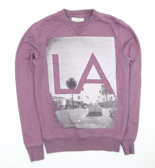 Mens UK Size XS River Island Purple Pullover Sweatshirt