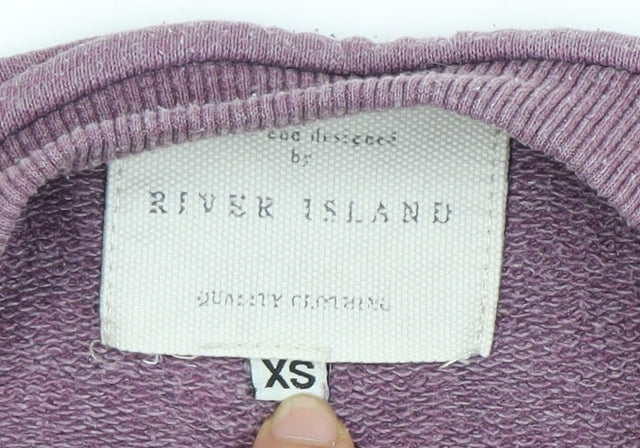 Mens UK Size XS River Island Purple Pullover Sweatshirt