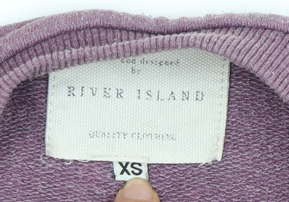 Mens UK Size XS River Island Purple Pullover Sweatshirt