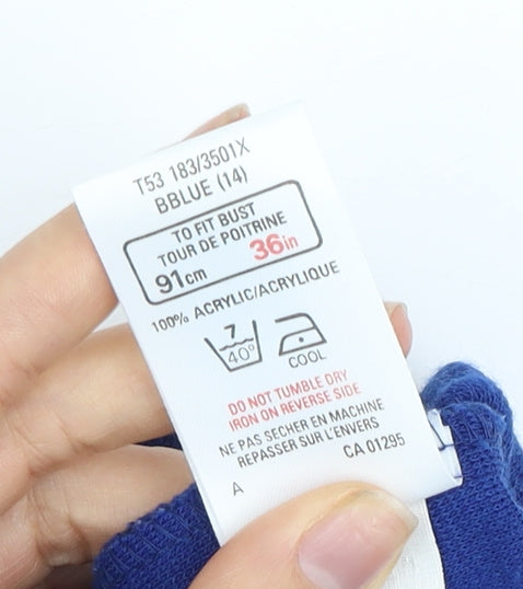 St Michael Women's Blue Cardigan Size 14