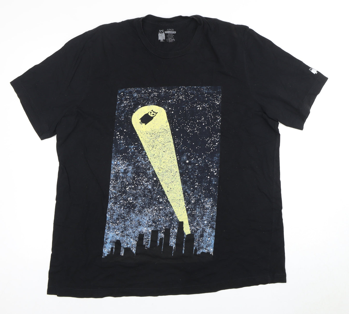 Arka Unisex Black 2XL Basic T-Shirt, 100% Cotton