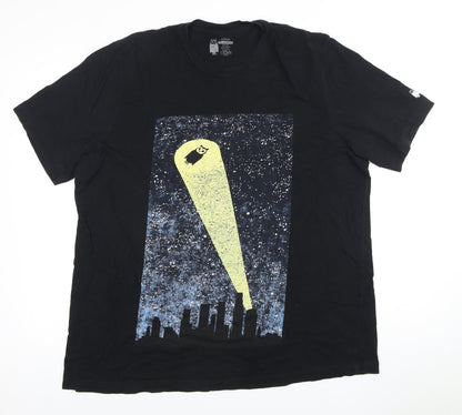 Arka Unisex Black 2XL Basic T-Shirt, 100% Cotton