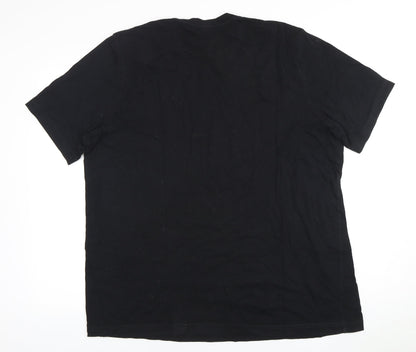 Arka Unisex Black 2XL Basic T-Shirt, 100% Cotton