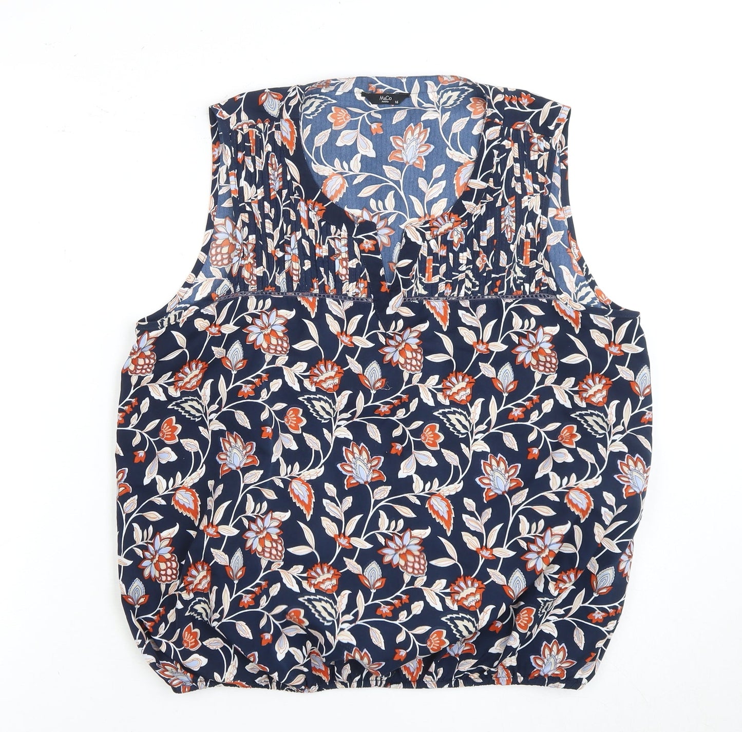 M&Co Women's Multicolored Petite Sleeveless Blouse