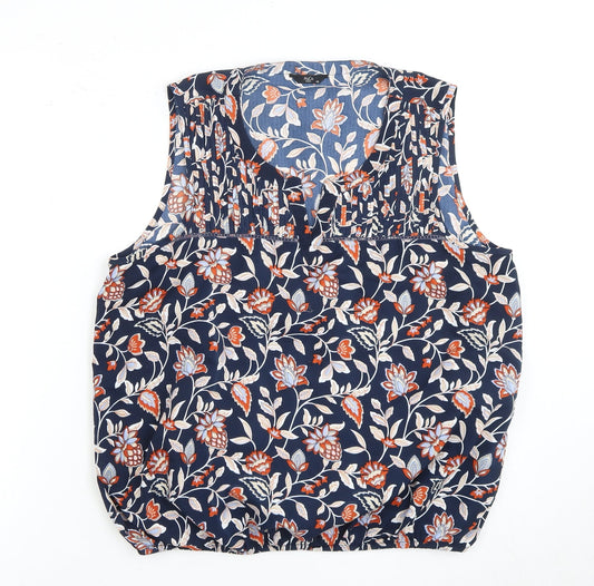 M&Co Women's Multicolored Petite Sleeveless Blouse