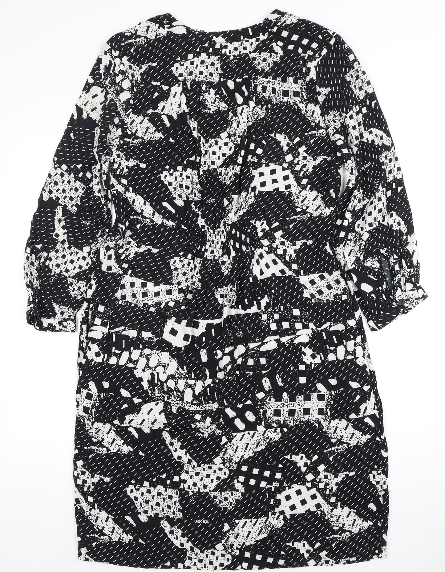 FLOWER Women's Black Abstract Print Dress Size 10