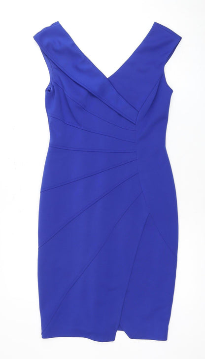 Maggie London Women's Blue Sheath Dress Size 10