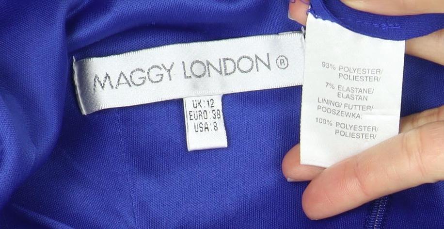 Maggie London Women's Blue Sheath Dress Size 10