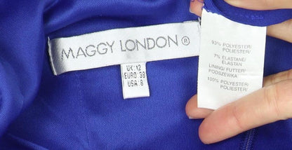 Maggie London Women's Blue Sheath Dress Size 10