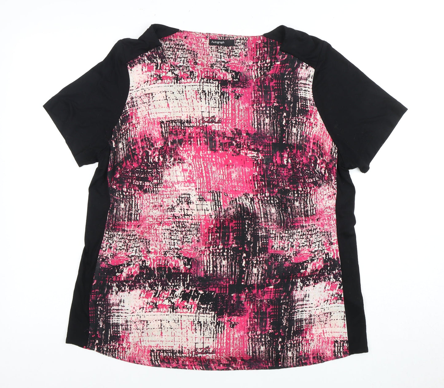 Autograph Women's Pink Geometric Short Sleeve T-Shirt