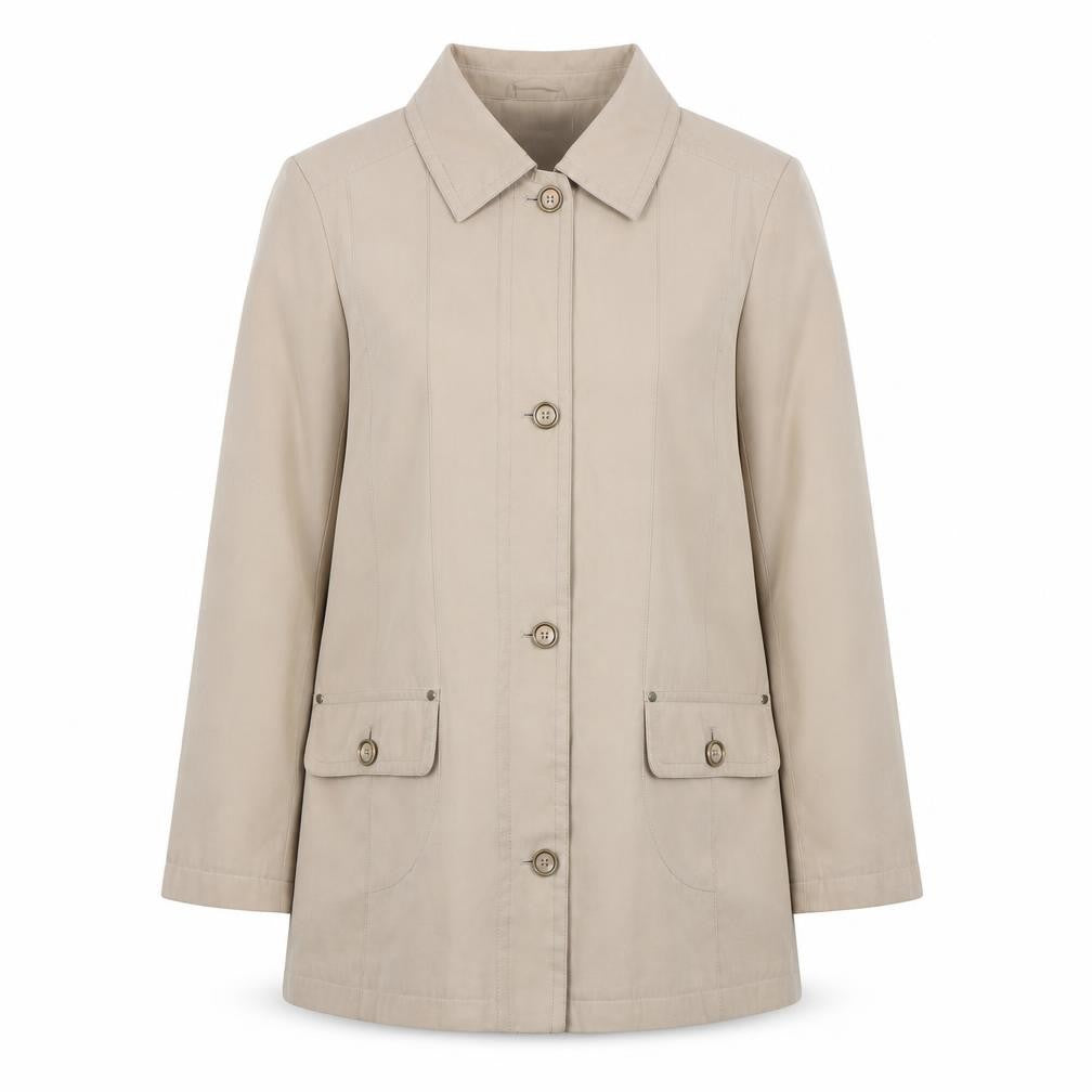 Womens UK Size 16 EWM Beige Overcoat