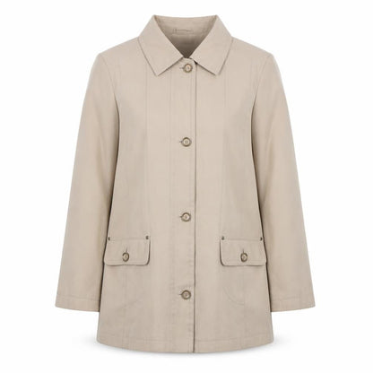 Womens UK Size 16 EWM Beige Overcoat