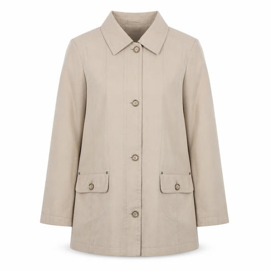 Womens UK Size 16 EWM Beige Overcoat