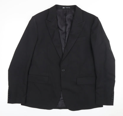 Mens UK Size 42 Zara Regular Black Suit Jacket