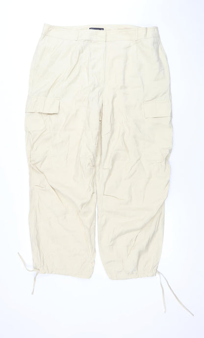 Womens UK Size 18 Marks and Spencer  Cargo Beige Trousers