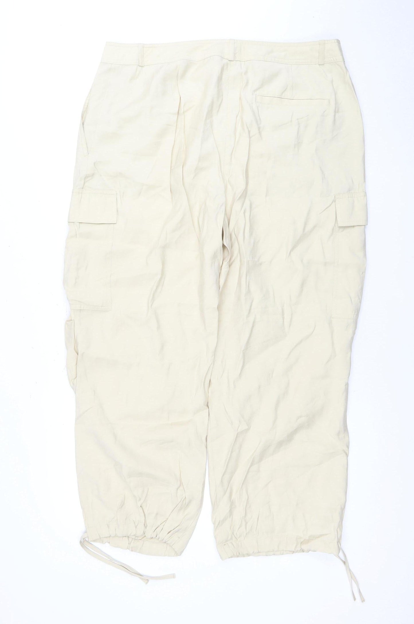 Womens UK Size 18 Marks and Spencer  Cargo Beige Trousers