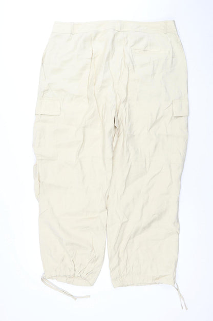 Womens UK Size 18 Marks and Spencer  Cargo Beige Trousers