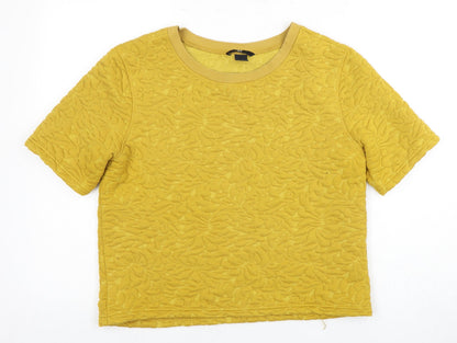 Womens UK Size S H&M Yellow Jersey Blouse