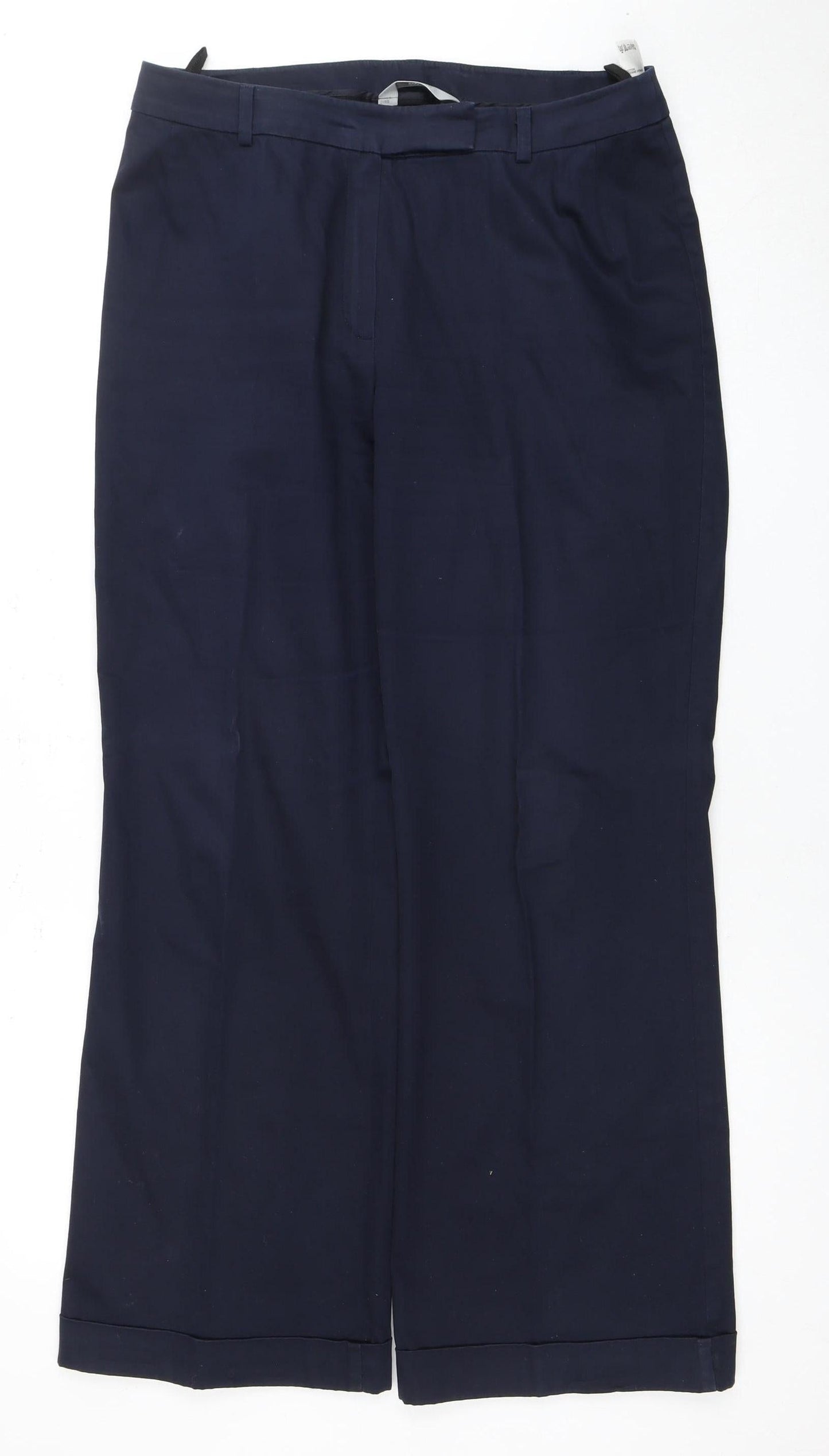 Womens UK Size 16 Marks and Spencer Regular Fit  Blue Trousers