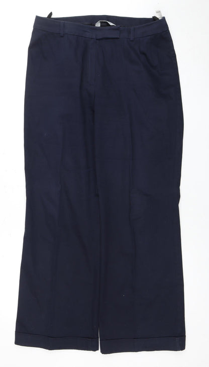 Womens UK Size 16 Marks and Spencer Regular Fit  Blue Trousers