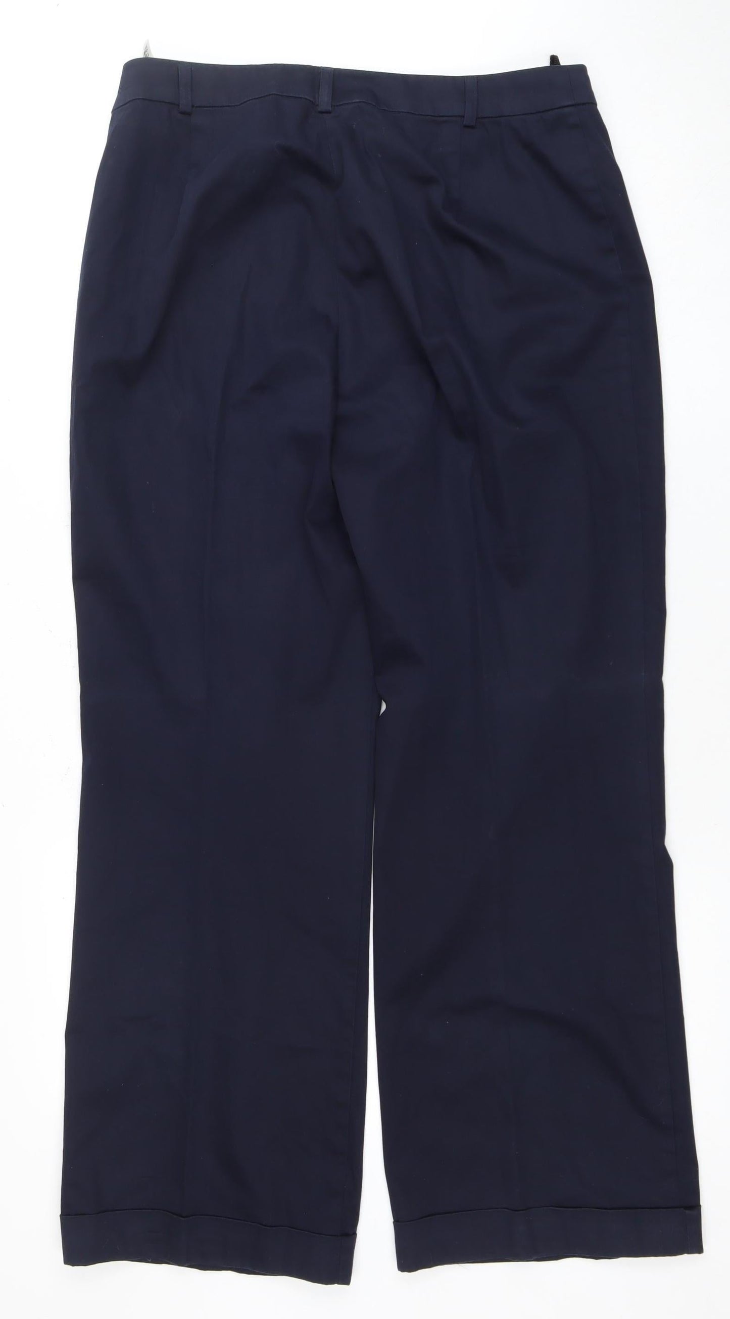 Womens UK Size 16 Marks and Spencer Regular Fit  Blue Trousers