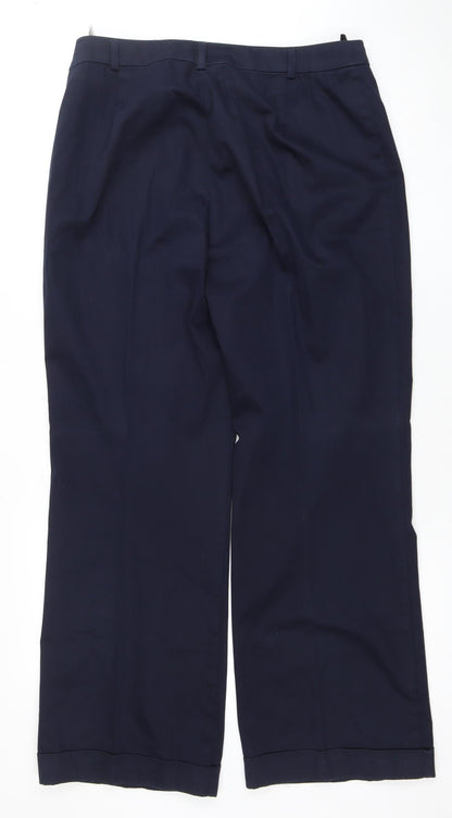 Womens UK Size 16 Marks and Spencer Regular Fit  Blue Trousers