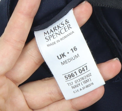 Womens UK Size 16 Marks and Spencer Regular Fit  Blue Trousers