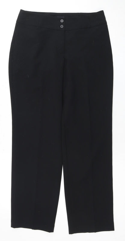 Womens UK Size 10 Marks and Spencer Regular Fit  Black Trousers
