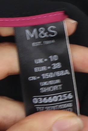 Womens UK Size 10 Marks and Spencer Regular Fit  Black Trousers