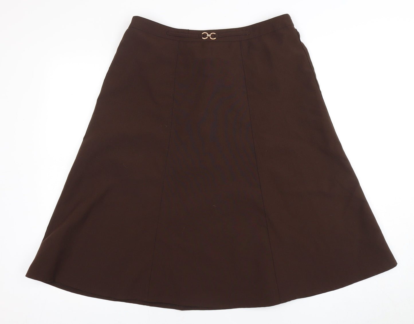 Damart Women's Brown A-Line Midi Skirt Size 16