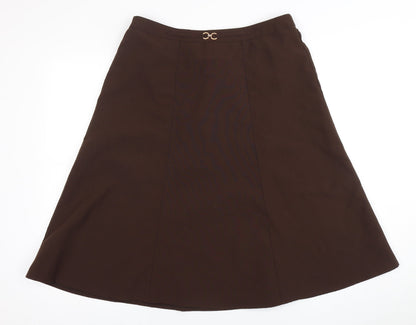 Damart Women's Brown A-Line Midi Skirt Size 16