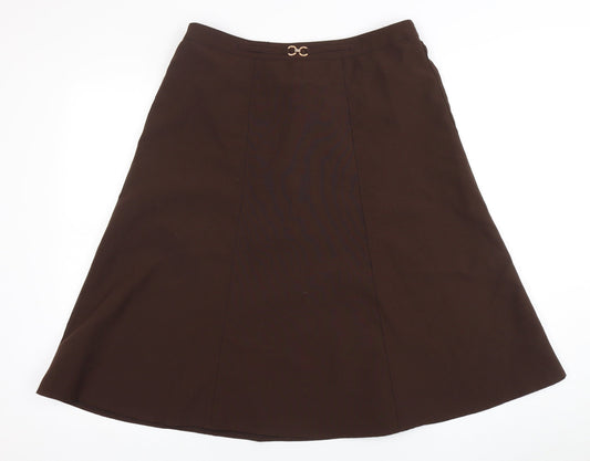 Damart Women's Brown A-Line Midi Skirt Size 16