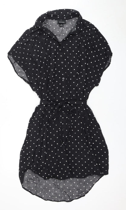 Monki Women's Black Polka Dot Dress M