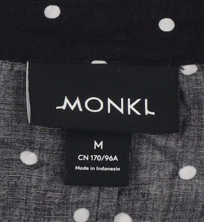 Monki Women's Black Polka Dot Dress M