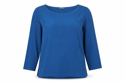 Womens UK Size 14 Marks and Spencer Blue Basic Blouse