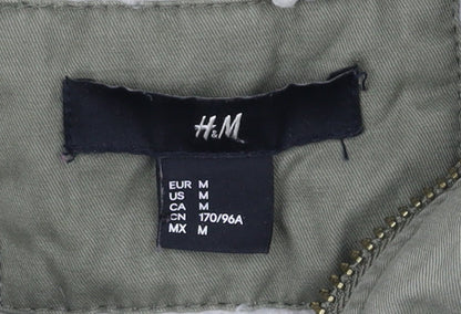 Womens UK Size 12 H&M Green Parka Coat