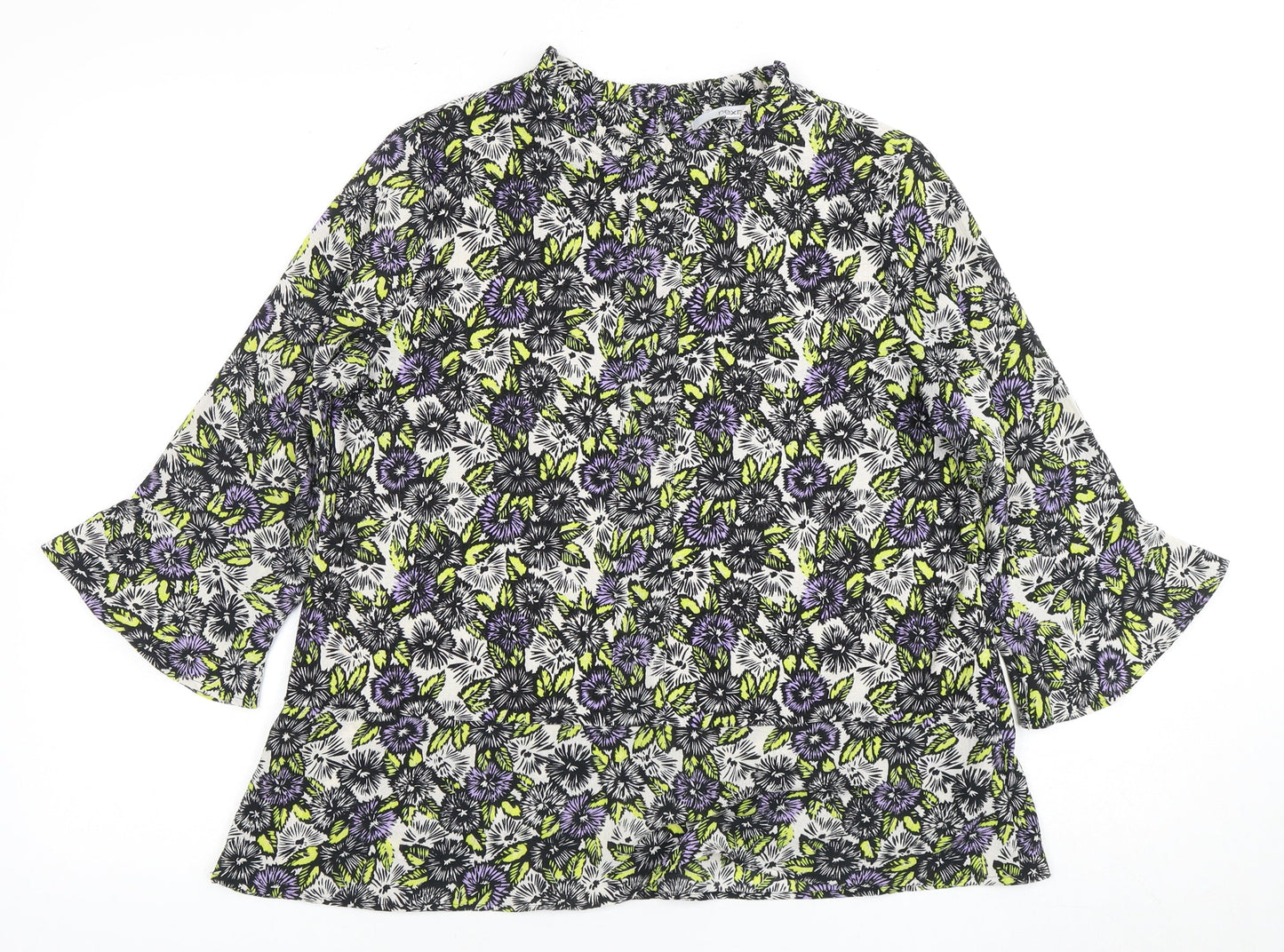 Womens UK Size 12 NEXT Multicoloured Basic Blouse