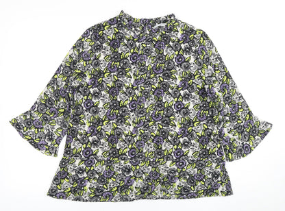 Womens UK Size 12 NEXT Multicoloured Basic Blouse