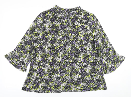 Womens UK Size 12 NEXT Multicoloured Basic Blouse
