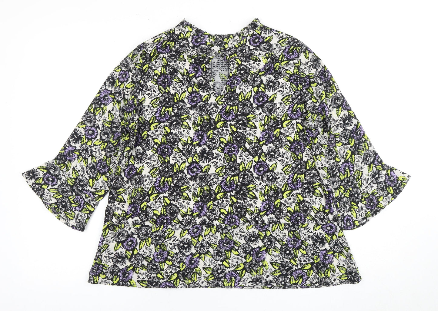 Womens UK Size 12 NEXT Multicoloured Basic Blouse