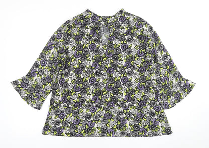 Womens UK Size 12 NEXT Multicoloured Basic Blouse