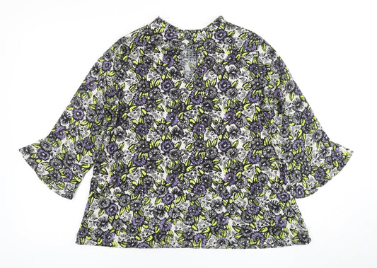 Womens UK Size 12 NEXT Multicoloured Basic Blouse